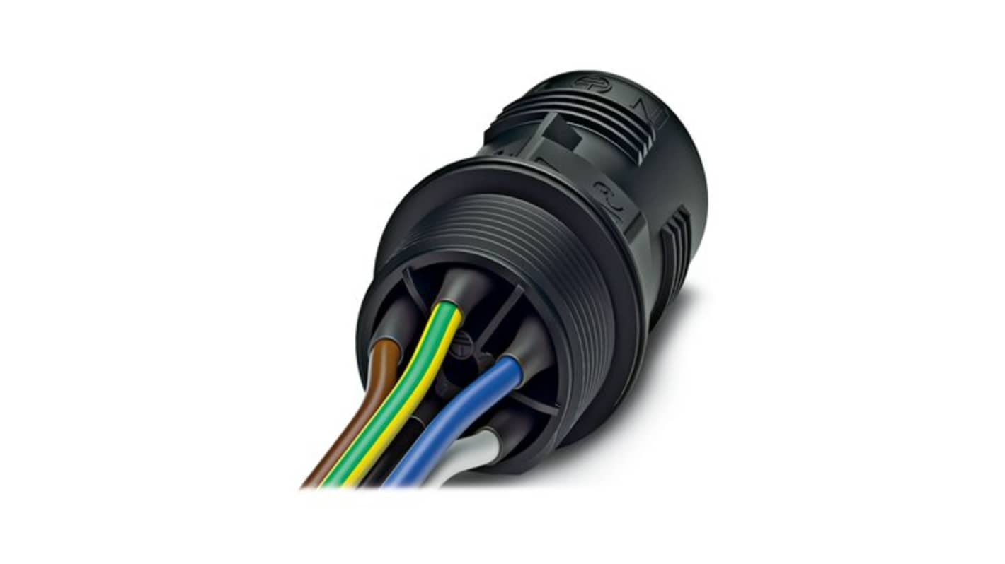 Phoenix Contact Circular Connector, 5 Contacts, Front Mount, M25 Connector, IP66, IP68, IP69K, QPD Series