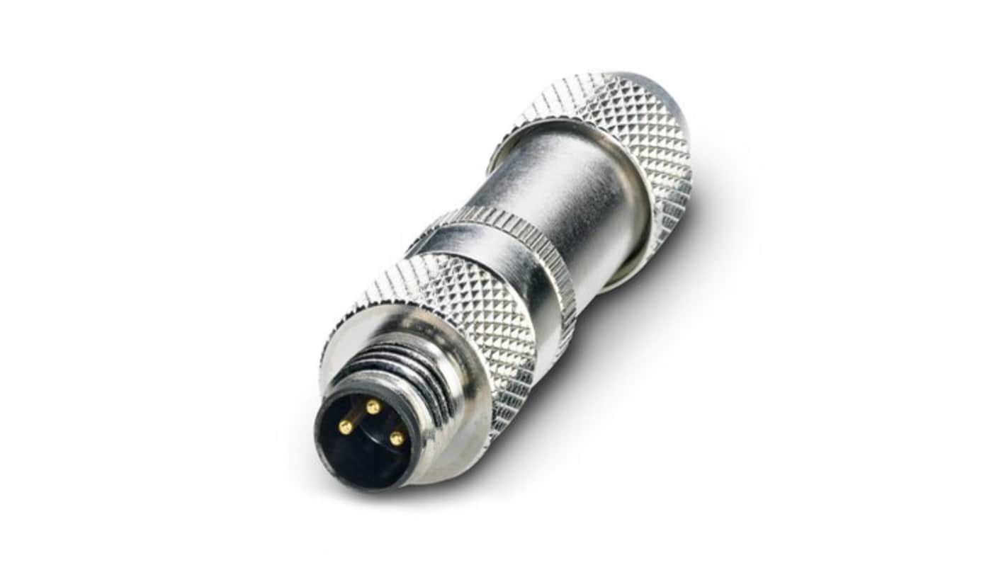 Phoenix Contact Circular Connector, 3 Contacts, Cable Mount, M8 Connector, Plug, Female, IP67, SACC Series