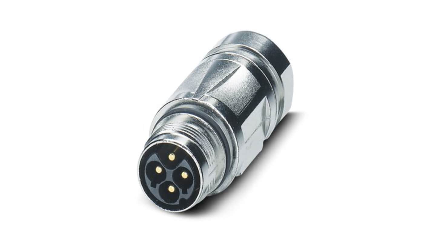 Phoenix Contact Circular Connector, 4 Contacts, Cable Mount, M17 Connector, Plug, Male, IP67, ST Series