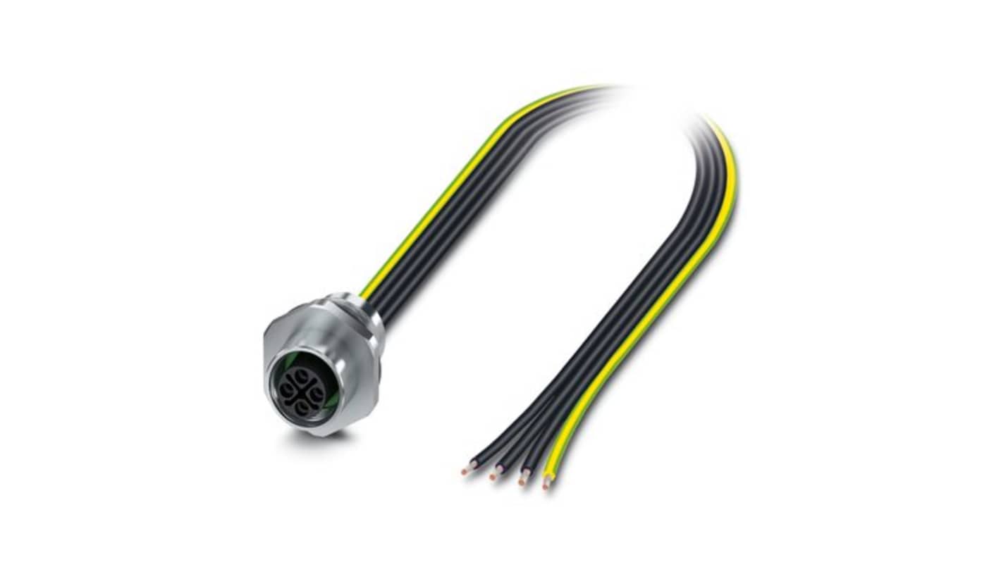 Phoenix Contact Circular Connector, 4 Contacts, Front Mount, M12 Connector, Socket, Female, IP67, SACC Series