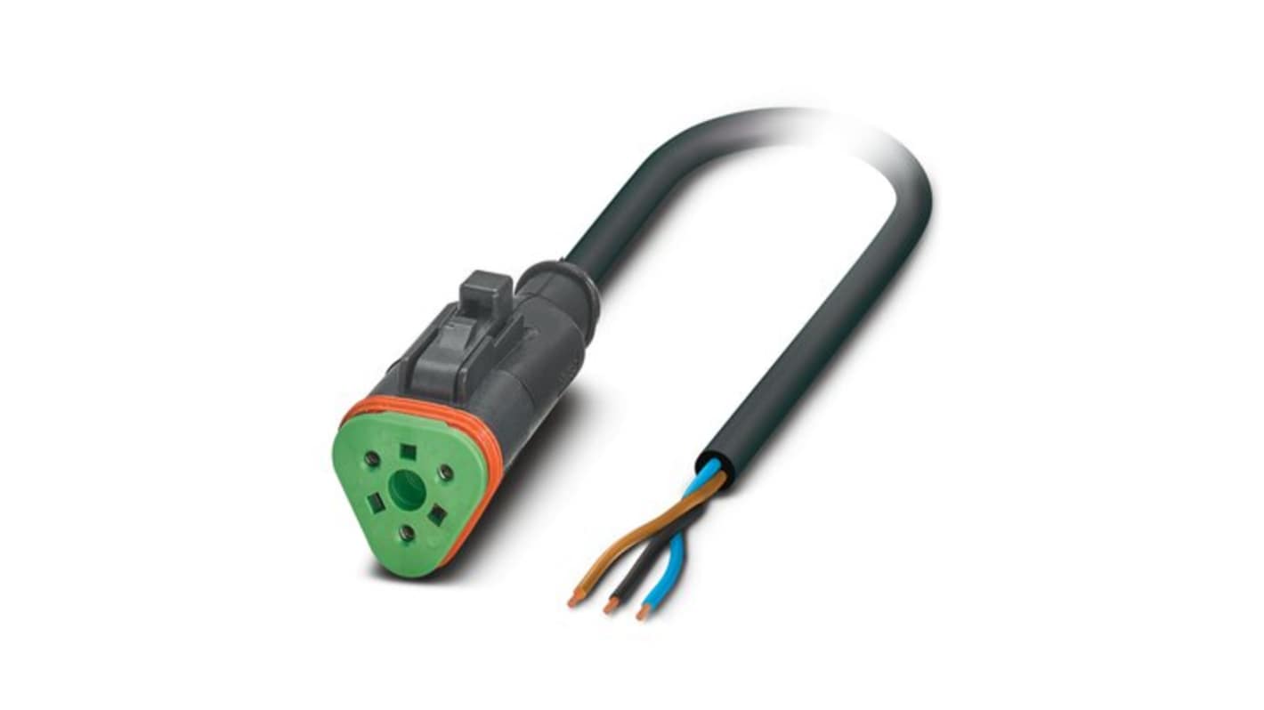 Kabel do siłownika/czujnika Złącze A Wolne końcówki liczba rdzeni 3 długość 3m Złącze B Deutsch