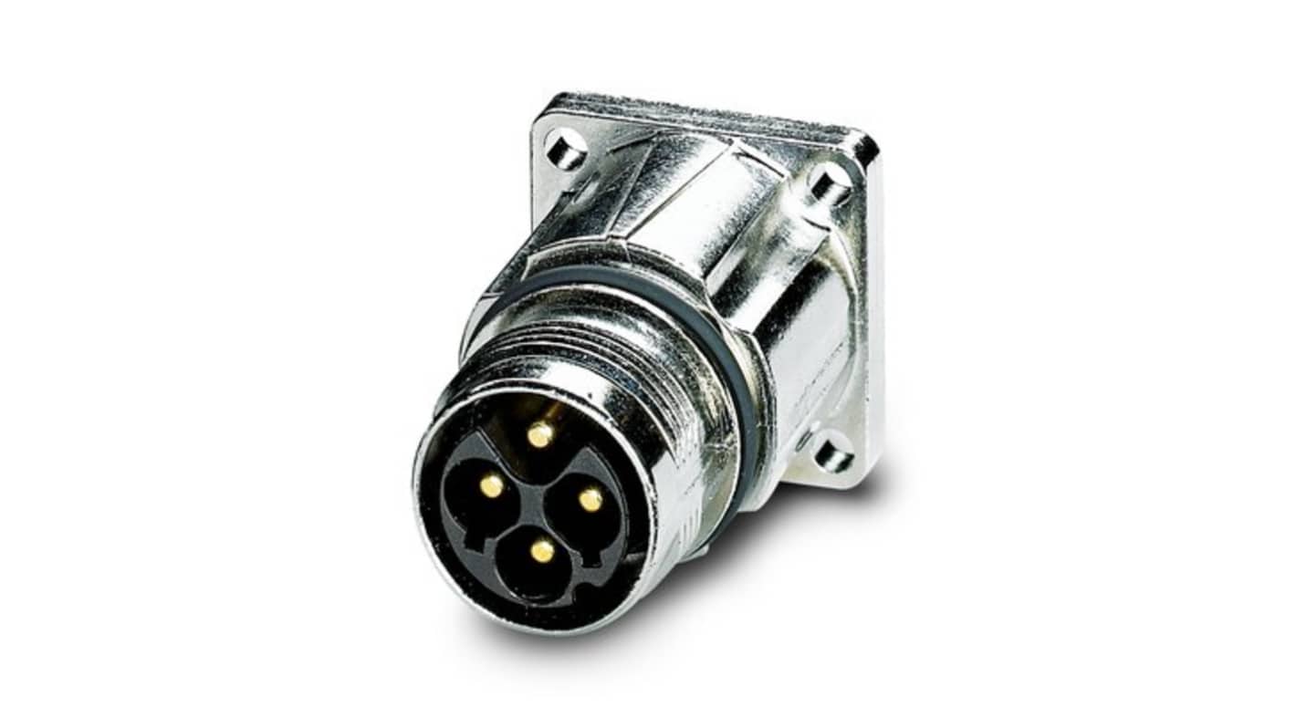 Phoenix Contact Circular Connector, 4 Contacts, Front Mount, M17 Connector, Plug, Male, IP67, ST Series
