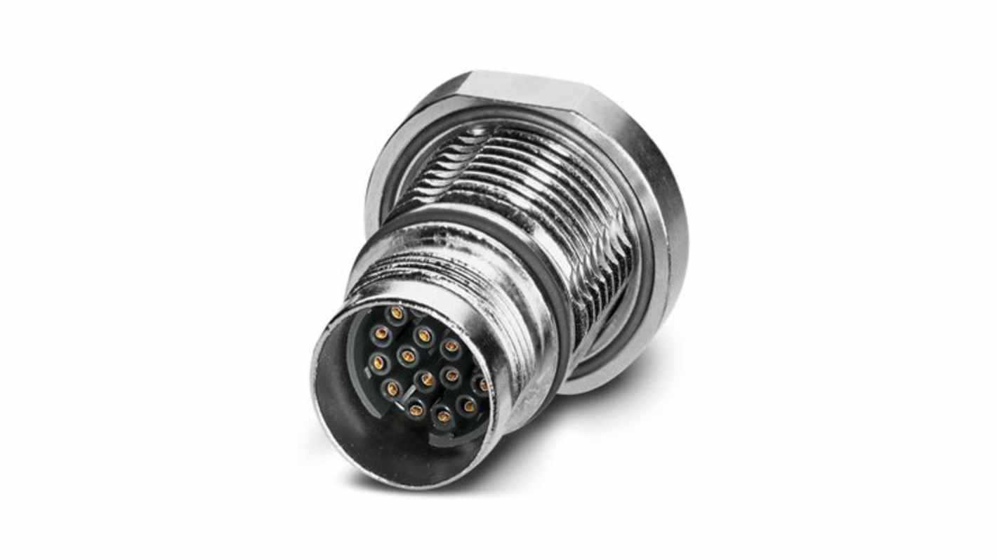 Phoenix Contact, SACC IP67 Silver Rear Mount 17 Industrial Power Socket, Rated At 3.6A, 48 Vac/Vdc, 74 Vac/Vdc