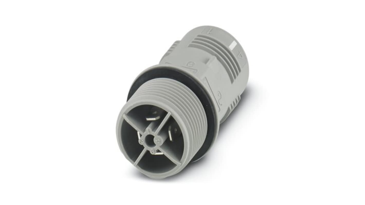 Phoenix Contact Circular Connector, 4 Contacts, Front Mount, M25 Connector, IP68, IP69K, QPD Series