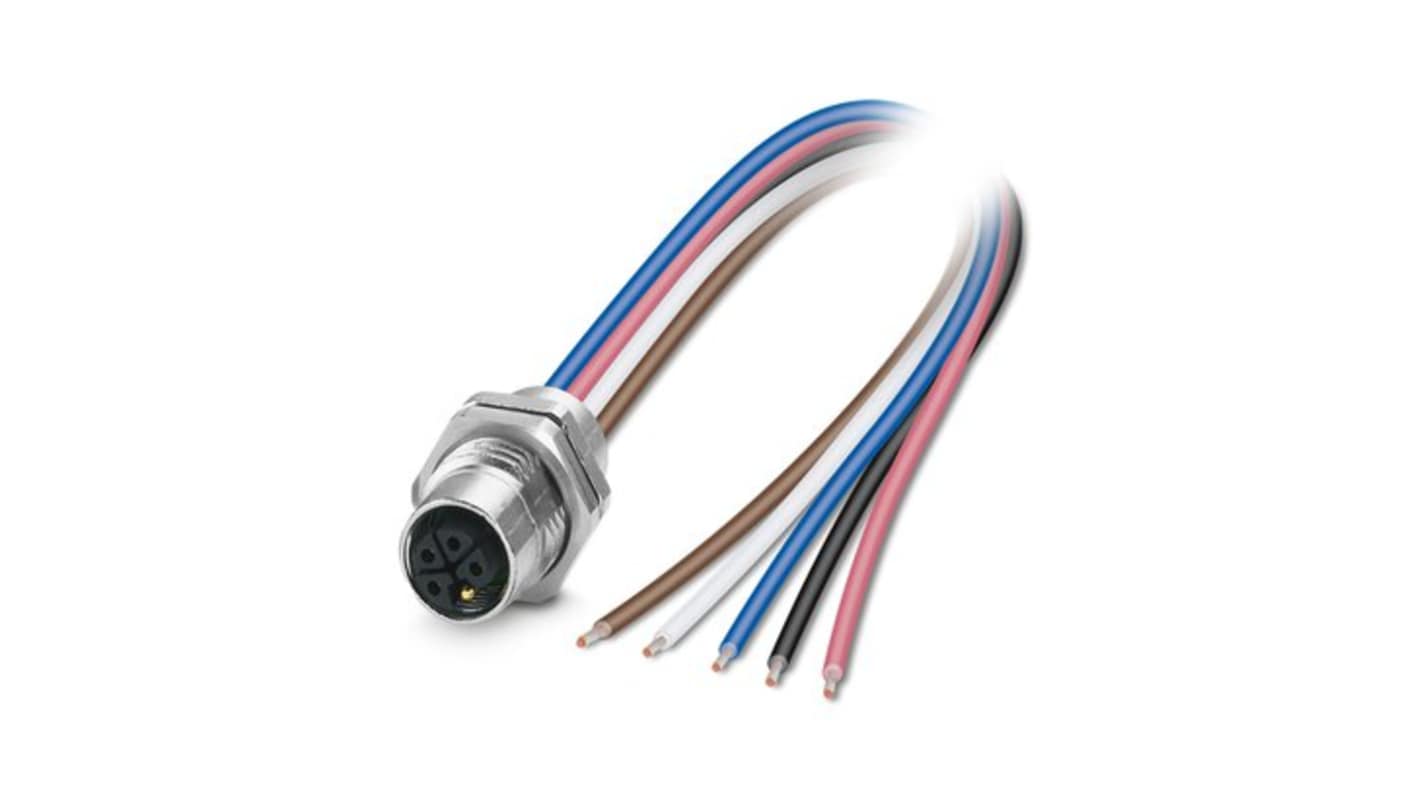 Phoenix Contact, SACC IP67 Silver Rear Mount 5 Industrial Power Socket, Rated At 16A, 63 V