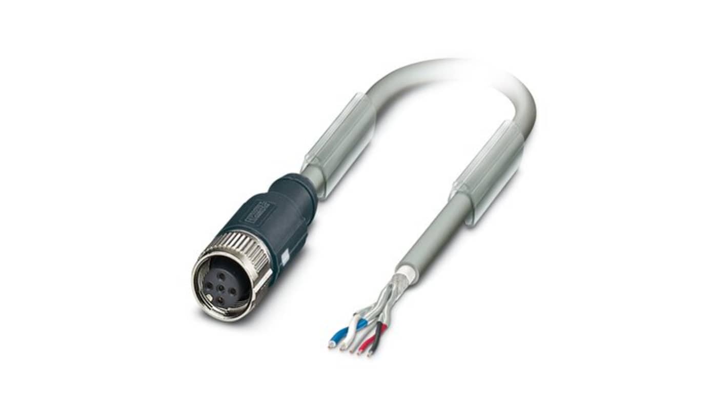 Phoenix Contact SAC Bus Cable, 5 Cores, 1 x 0.34 mm², 2 x 0.25 mm², 2 x 0.34 mm², Bus, Screened, 20m, Silver Grey