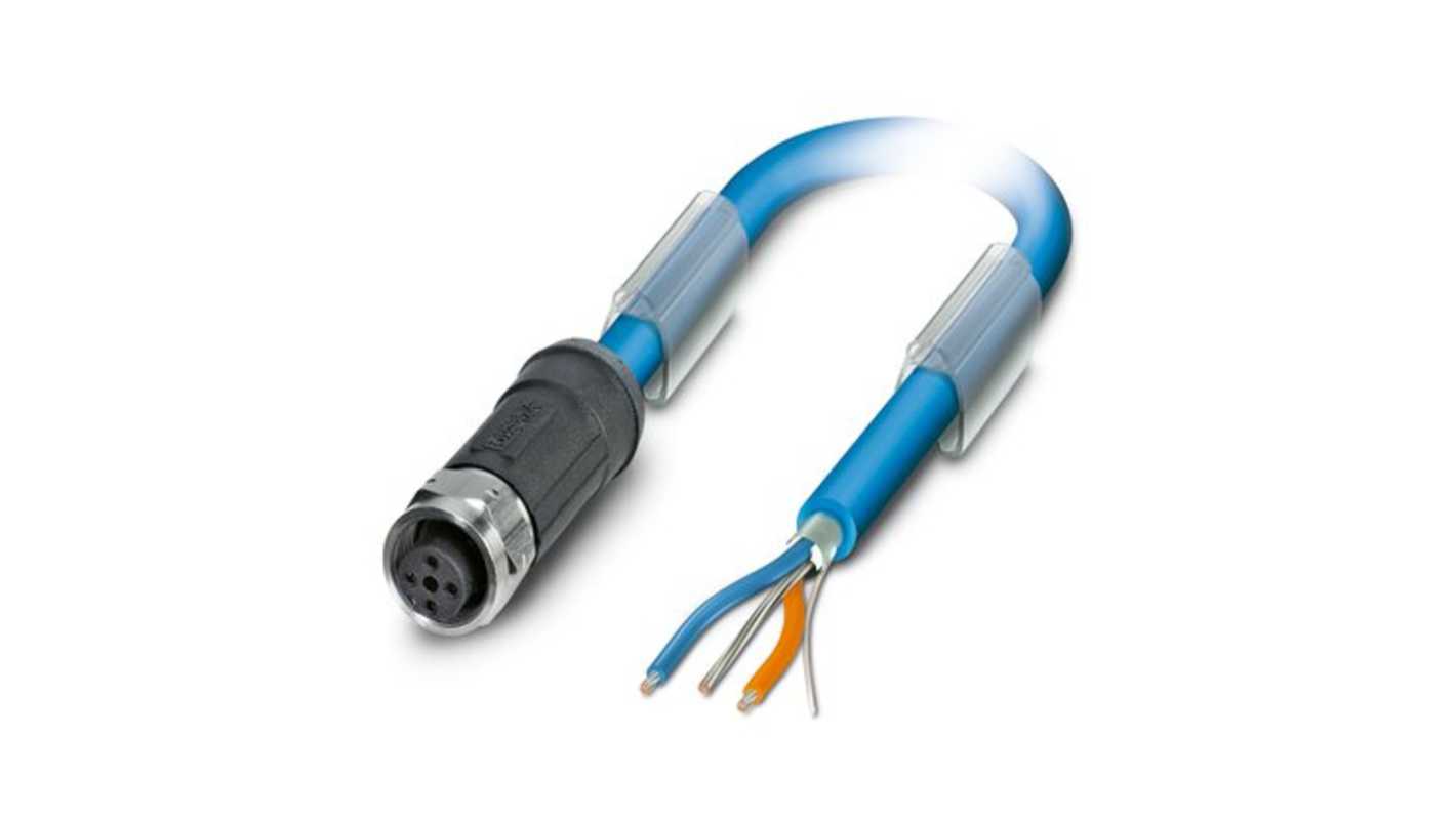 Phoenix Contact SAC Bus Cable, 3 Cores, 1 x 0.5 mm², 2 x 0.75 mm², Bus, Screened, 2m, Blue PVC Sheath, 18 AWG