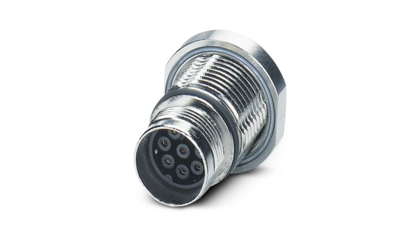 Phoenix Contact, 16135 IP67 Metal Rear Mount 6+PE Power Connector Socket, Rated At 14A, 630 V