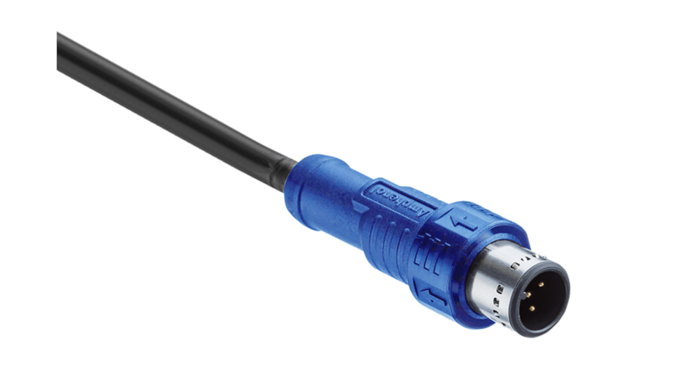 Amphenol Industrial Straight Male 5 way M12 to Straight Male 5 way M12 Sensor Actuator Cable, 5m