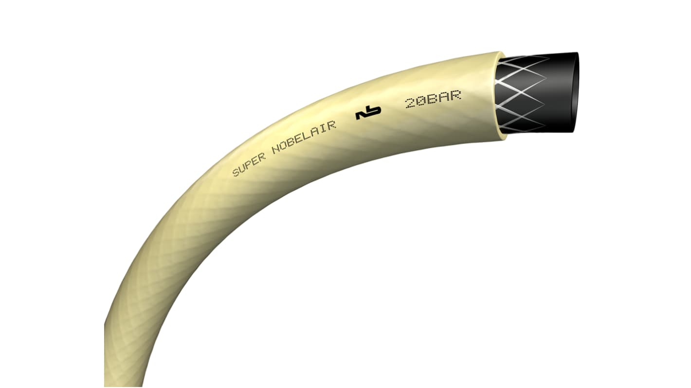 TRICOFLEX Air Hose Beige PVC 33.5mm x 50m SUPER NOBELAIR Series, 198341