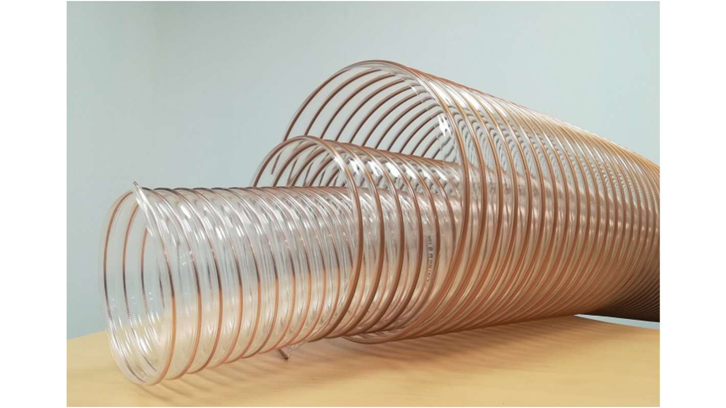 Prosiflex Translucent Polyurethane Reinforced Flexible Ducting, 10m, 100mm ID