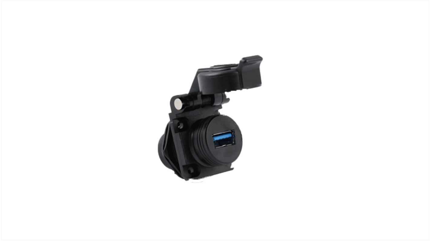 Connettore USB USB A USB 3.2 Amphenol Socapex femmina, Montaggio a pannello
