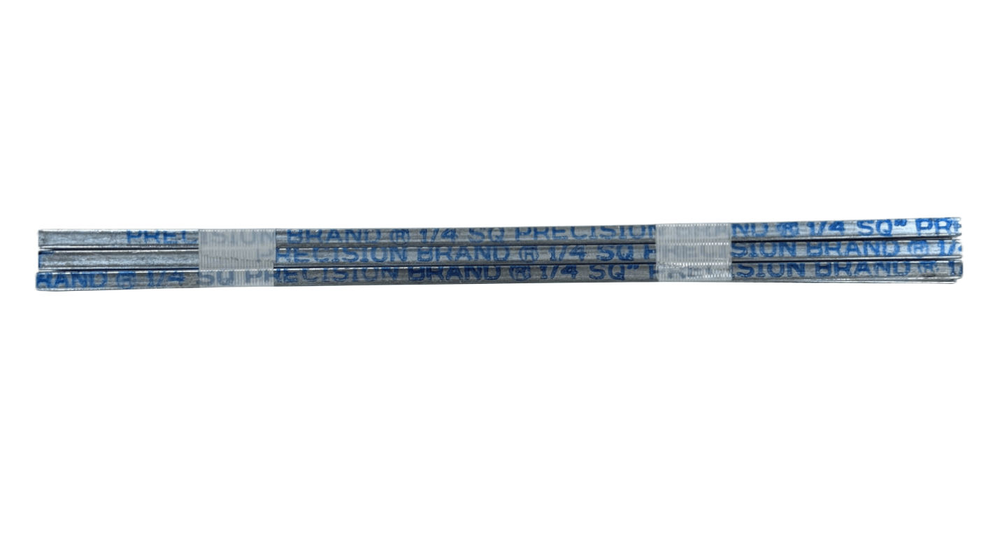 Precision Brand Steel Rectangular Bar, 1/4in W, 1/4in H, 12in L