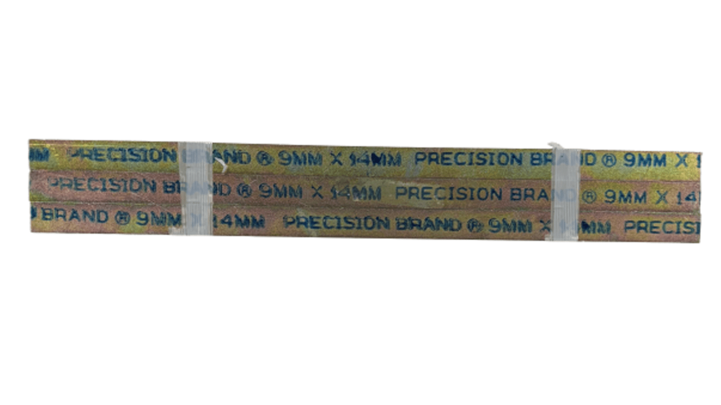 Precision Brand Steel Rectangular Bar, 14mm W, 9mm H, 300mm L