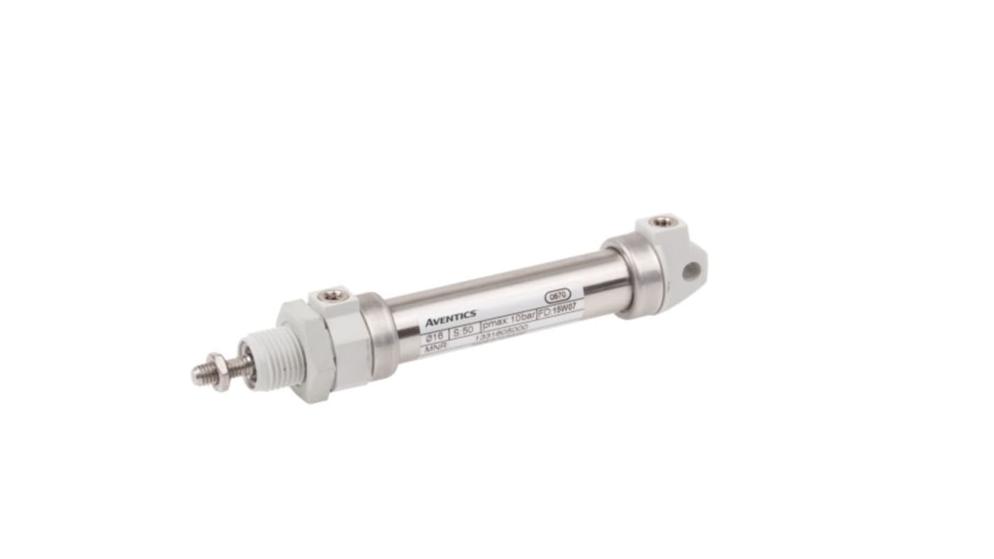 EMERSON ? AVENTICS Roundline Cylinder - 1322505000, 25mm Bore, 50mm Stroke, ICM Series, Double Acting