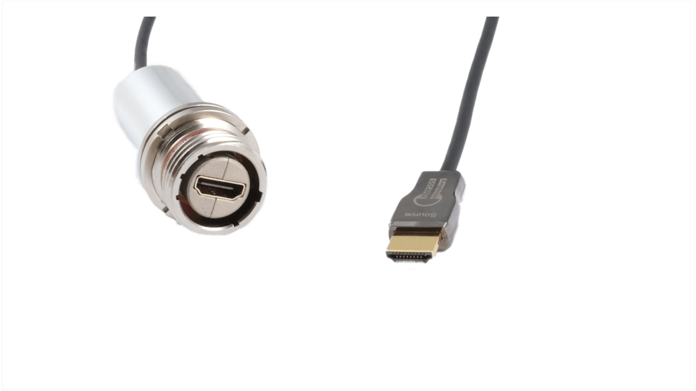 Amphenol SocapexOA HDMIF series HDMI 2.0, 7.5m Male HDMI to Female HDMI