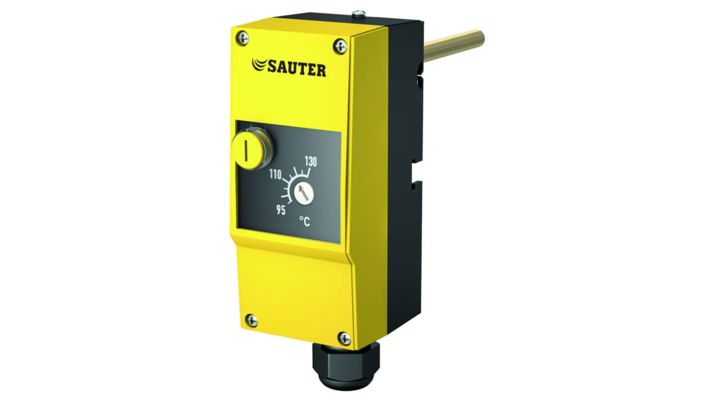 SAUTER REGULATION Capillary Thermostat, Opens at 15°C, Closes at 95°C, SPDT, Automatic Reset