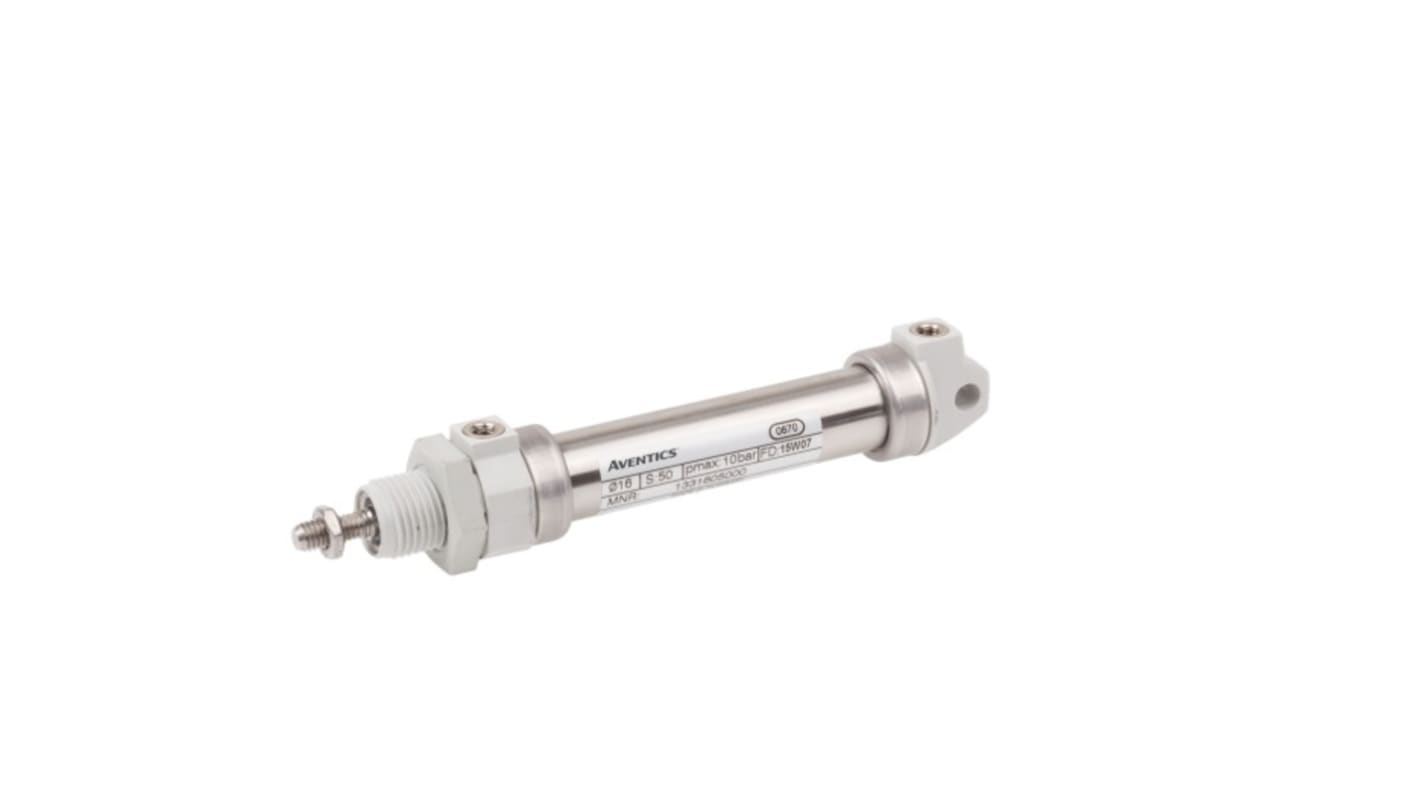 EMERSON – AVENTICS Roundline Cylinder - 1331201000, 12mm Bore, 12mm Stroke, ICM Series, Double Acting