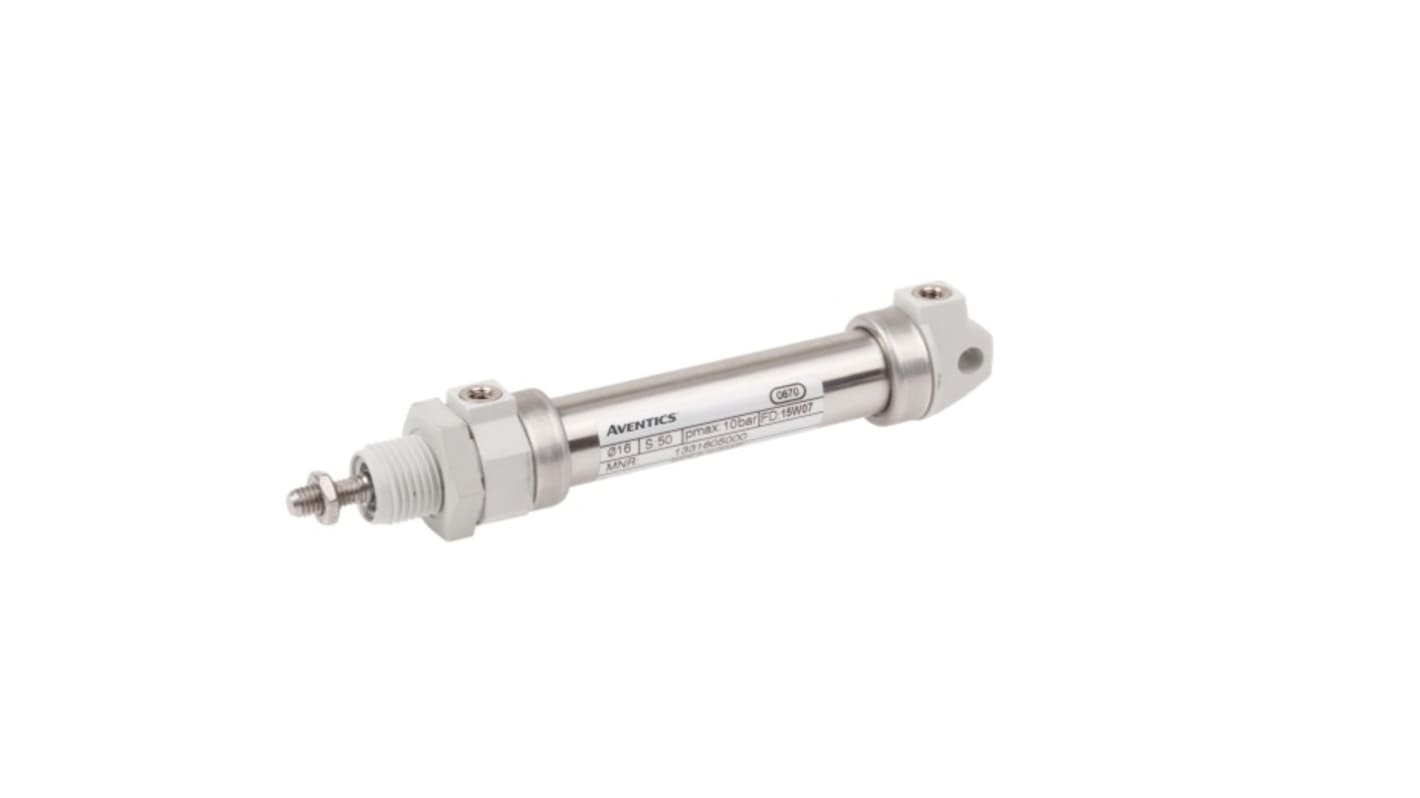 EMERSON – AVENTICS Roundline Cylinder - 1331601000, 16mm Bore, 12mm Stroke, ICM Series, Double Acting