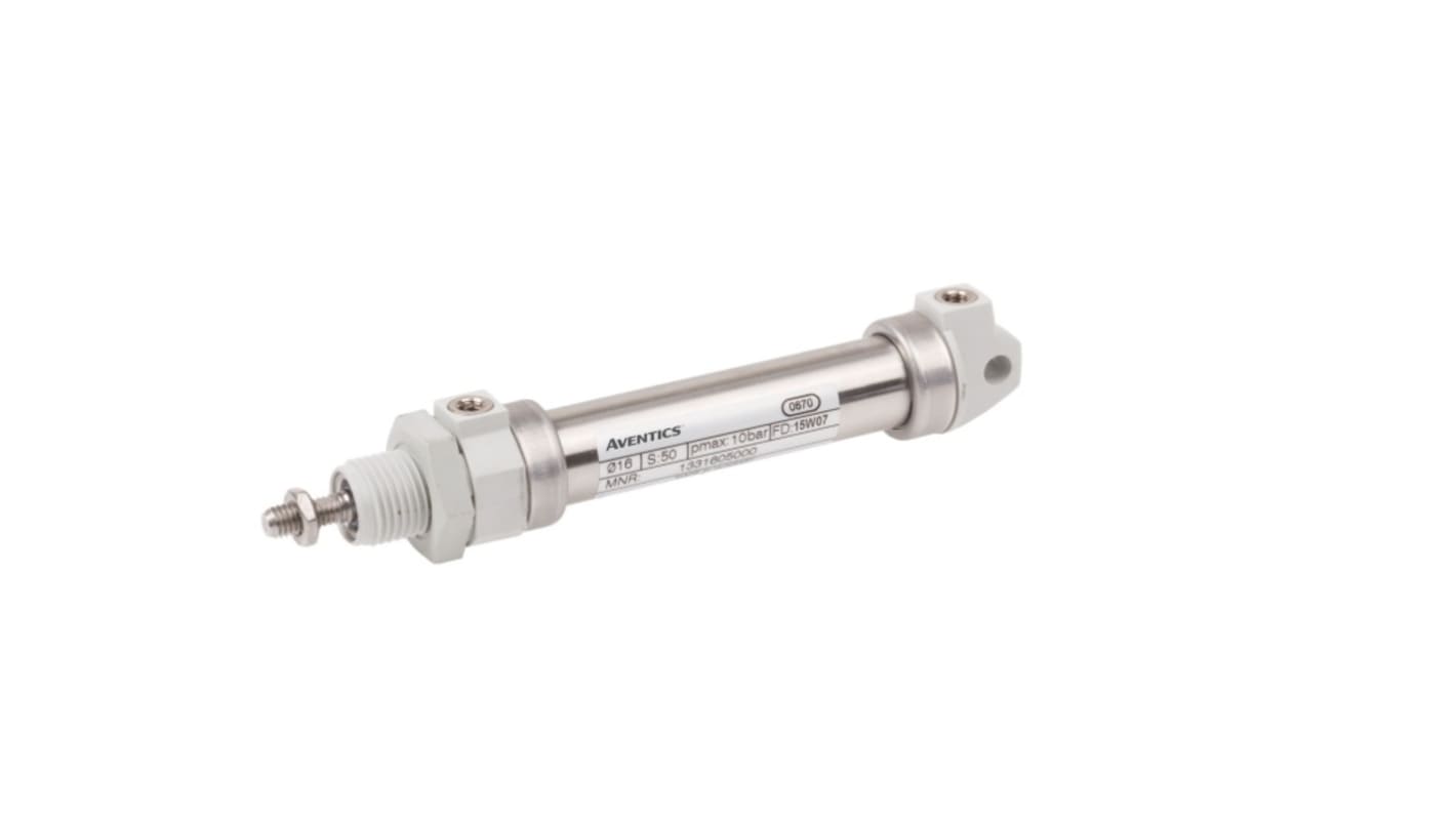 EMERSON – AVENTICS Roundline Cylinder - 1332001000, 20mm Bore, 12mm Stroke, ICM Series, Double Acting