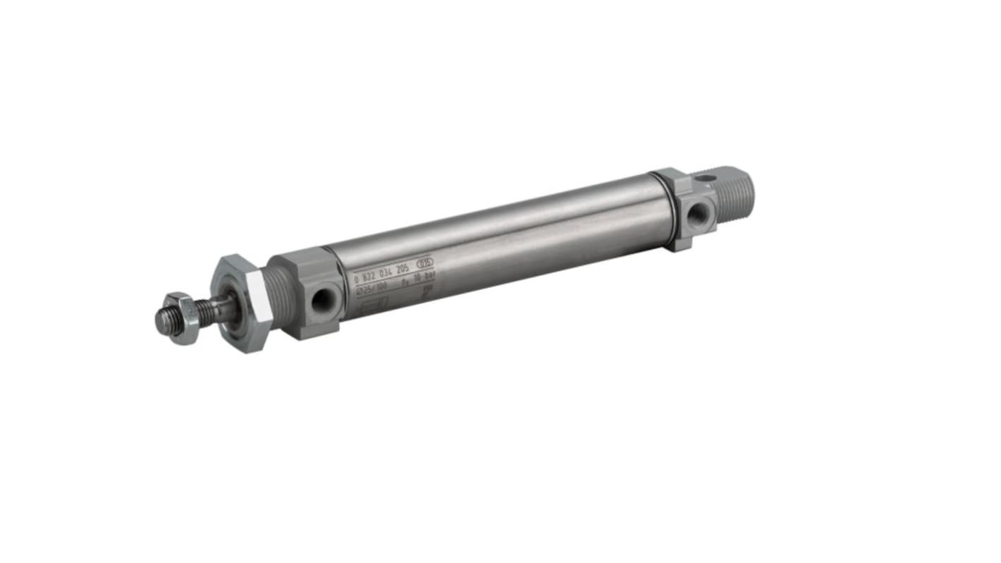 EMERSON – AVENTICS Roundline Cylinder - 0822234008, 25mm Bore, 200mm Stroke, MNI Series, Double Acting