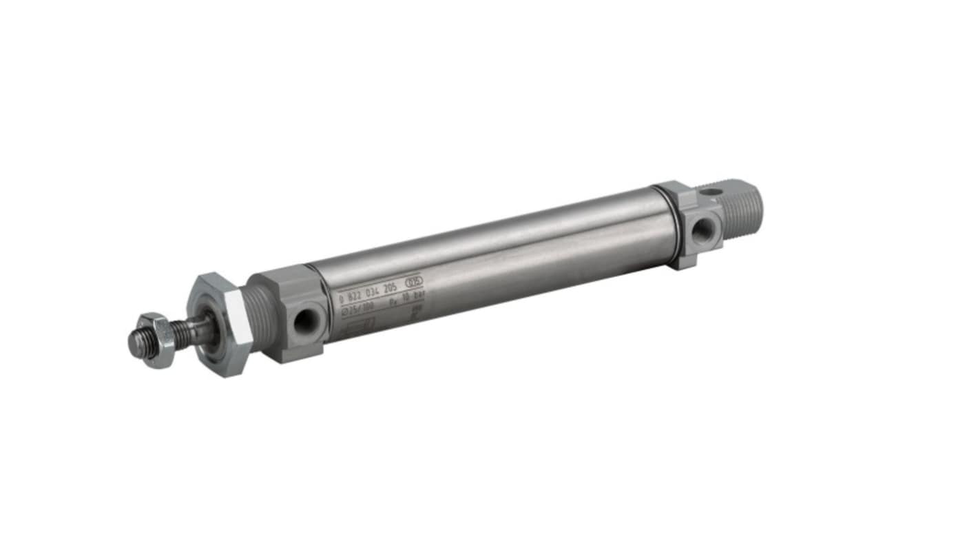 EMERSON – AVENTICS Roundline Cylinder - 0822332505, 16mm Bore, 100mm Stroke, MNI Series, Double Acting