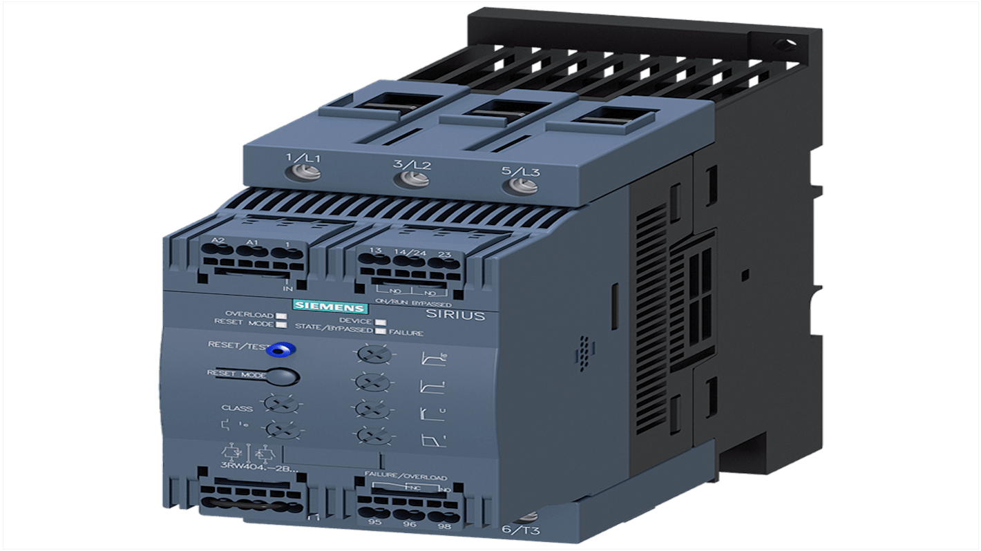 Siemens SIRIUS Soft Starter, , 75 kW, 400 → 600 V ac, 3 Phase, IP20