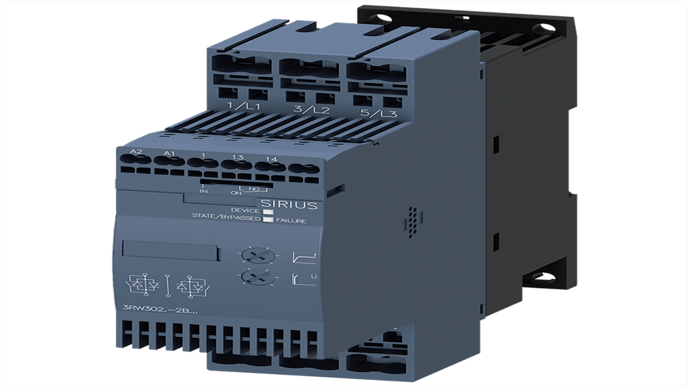 Siemens SIRIUS Soft Starter, , 15 kW, 200 → 480 V ac, 3 Phase, IP20