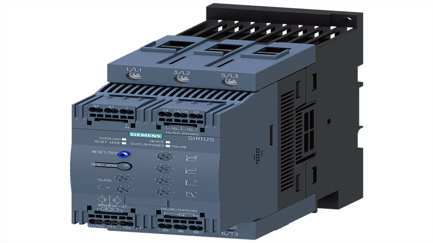 Siemens SIRIUS Soft Starter, , 45 kW, 200 → 480 V ac, 3 Phase, IP20