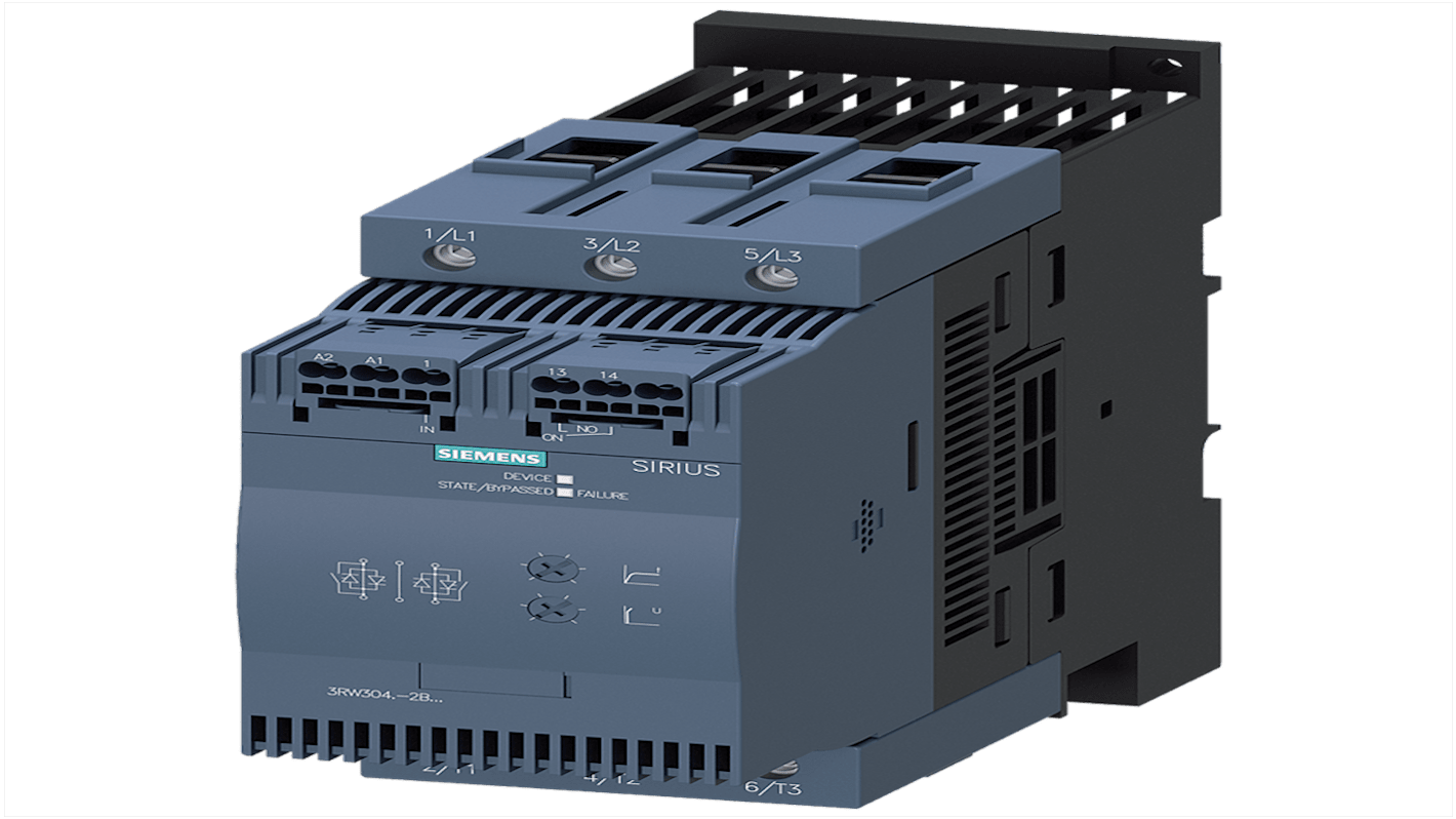 Siemens SIRIUS Soft Starter, , 45 kW, 200 → 480 V ac, 3 Phase, IP20