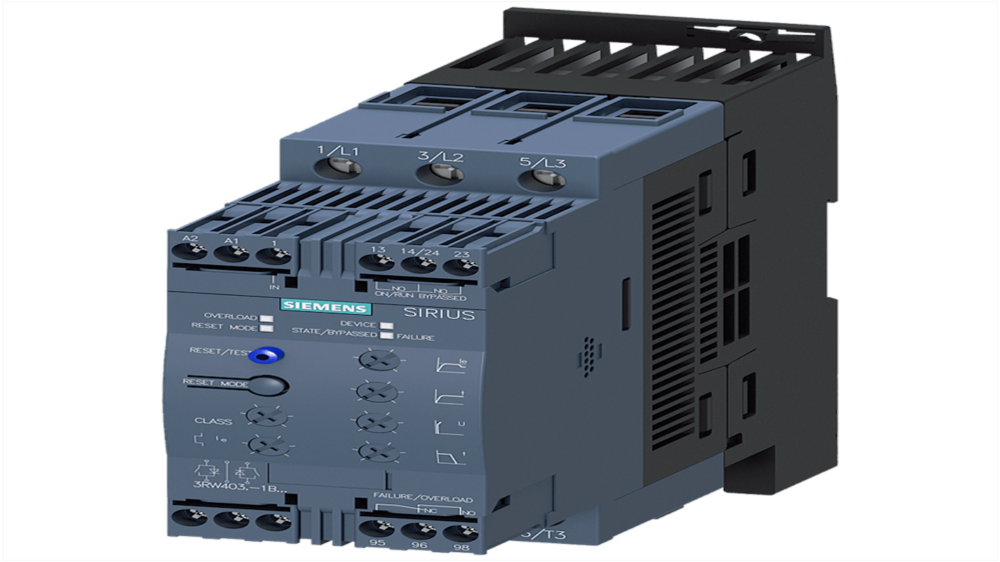 Siemens SIRIUS Soft Starter, , 37 kW, 400 → 600 V ac, 3 Phase, IP20