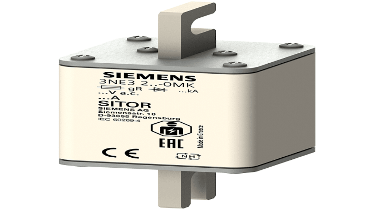 Siemens size NH1 Square Body Fuse, aR, 1kV