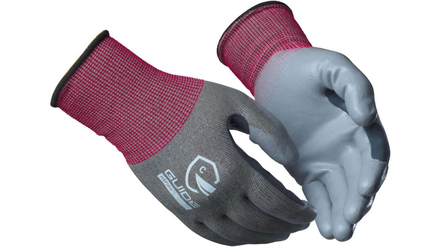 GUIDE GLOVES GUIDE 6602 Black, Dark Grey, Red Elastane, HXFiBr, Nylon, Polyurethane, Steel Fibre Mechanical Protection