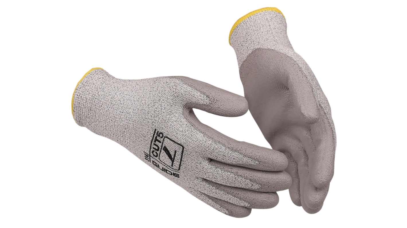 GUIDE GLOVES GUIDE 314 Grey Glass Fibre, HPPE, Polyurethane Mechanical Protection Work Gloves, Size 6, Polyurethane