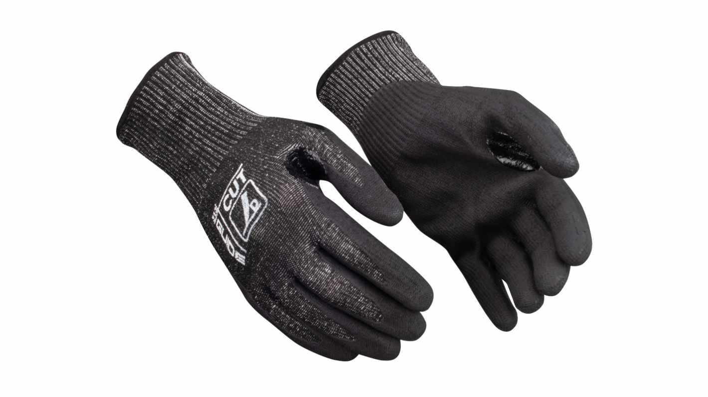GUIDE GLOVES GUIDE 313 Black, Grey Elasthane, Glass Fibre, HPPE, Nitrile, Steel Fibres Mechanical Protection Work