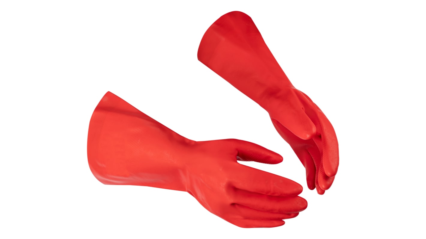 Guanti da lavoro GUIDE GLOVES GUIDE 4042, Tg. 8, in Nitrile, col. Rosso