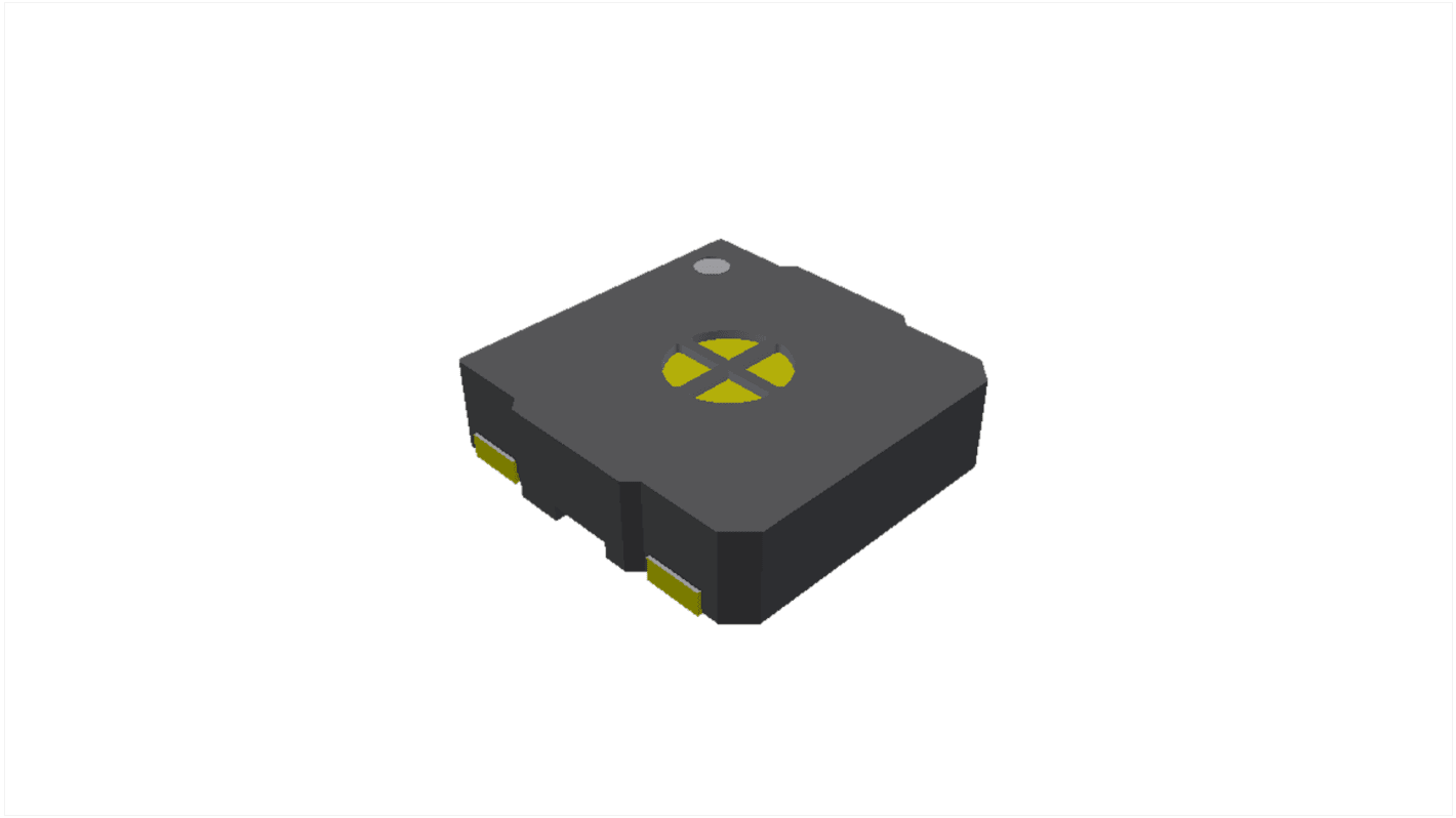 PUI Audio 圧電型サウンダー,定格出力：0.8W 15 x 15 x 4mm SMS-1508MS-HT-R