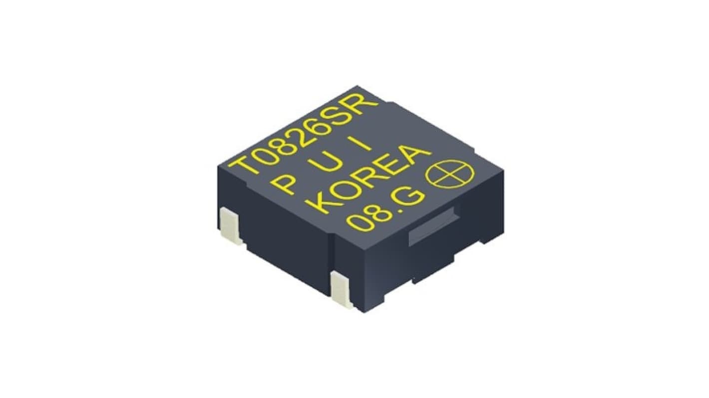 PUI Audio 90dB(A) SMD External Magnetic Transducer, 8.5 x 8 x 3mm, 2.5V Min, 4.5V Max