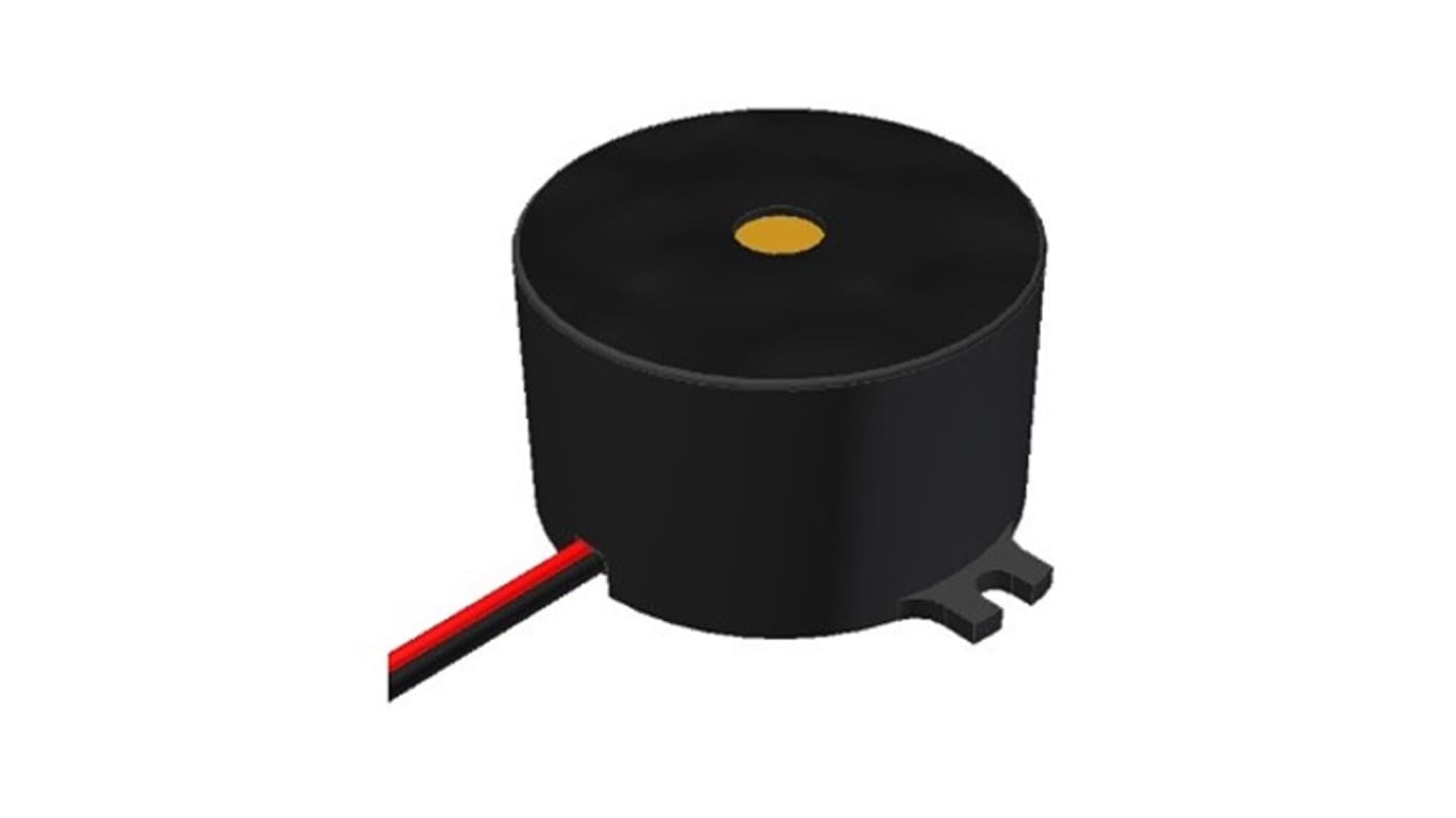 PUI Audio 連続 圧電ブザー, 106dB(A), フランジマウント