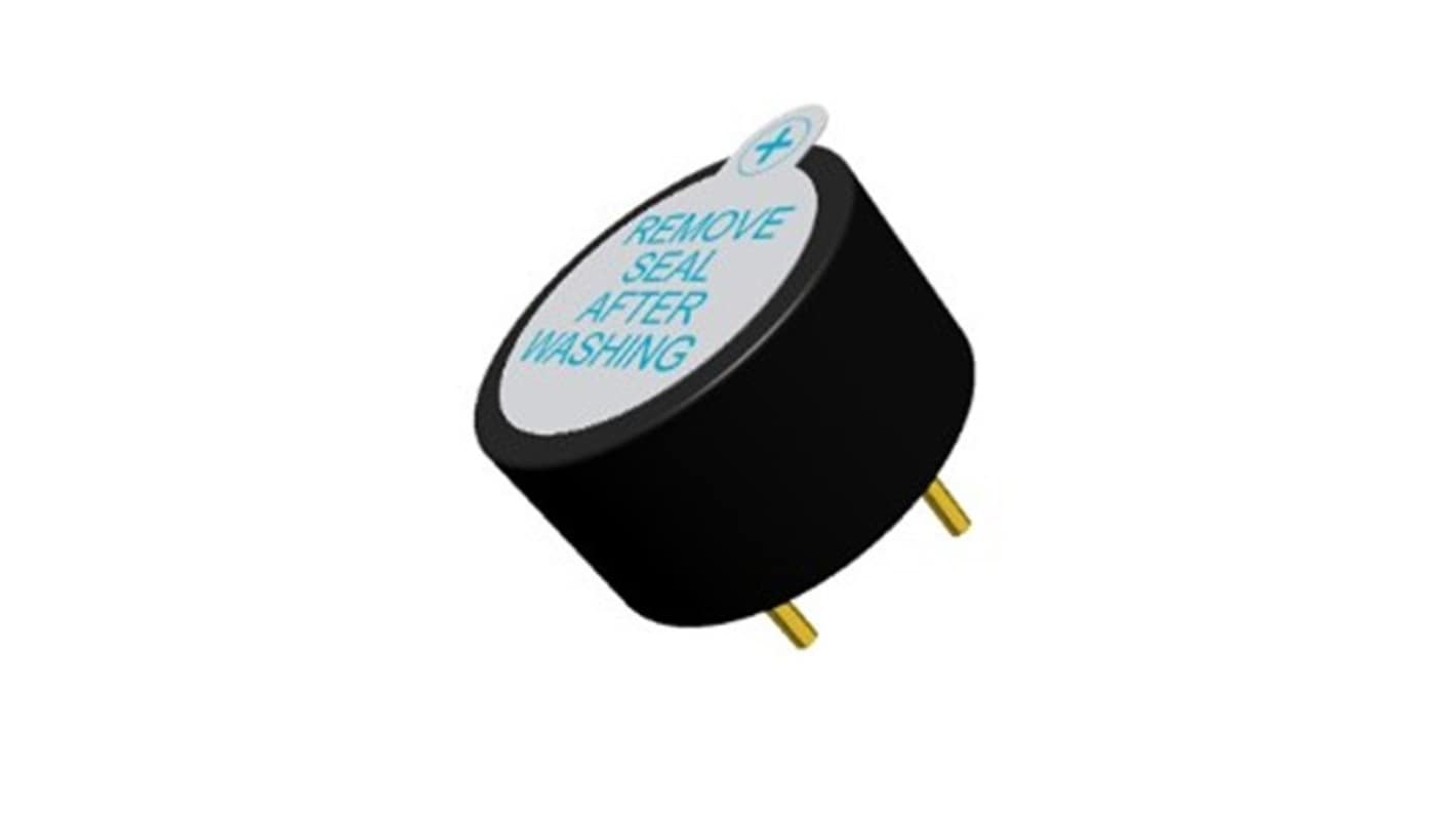 PUI Audio 82dB(A)磁性蜂鸣器组件, 通孔安装, 3V 直流至7V 直流电源, 内部驱动, 9.6 x 9.6 x 10.5mm