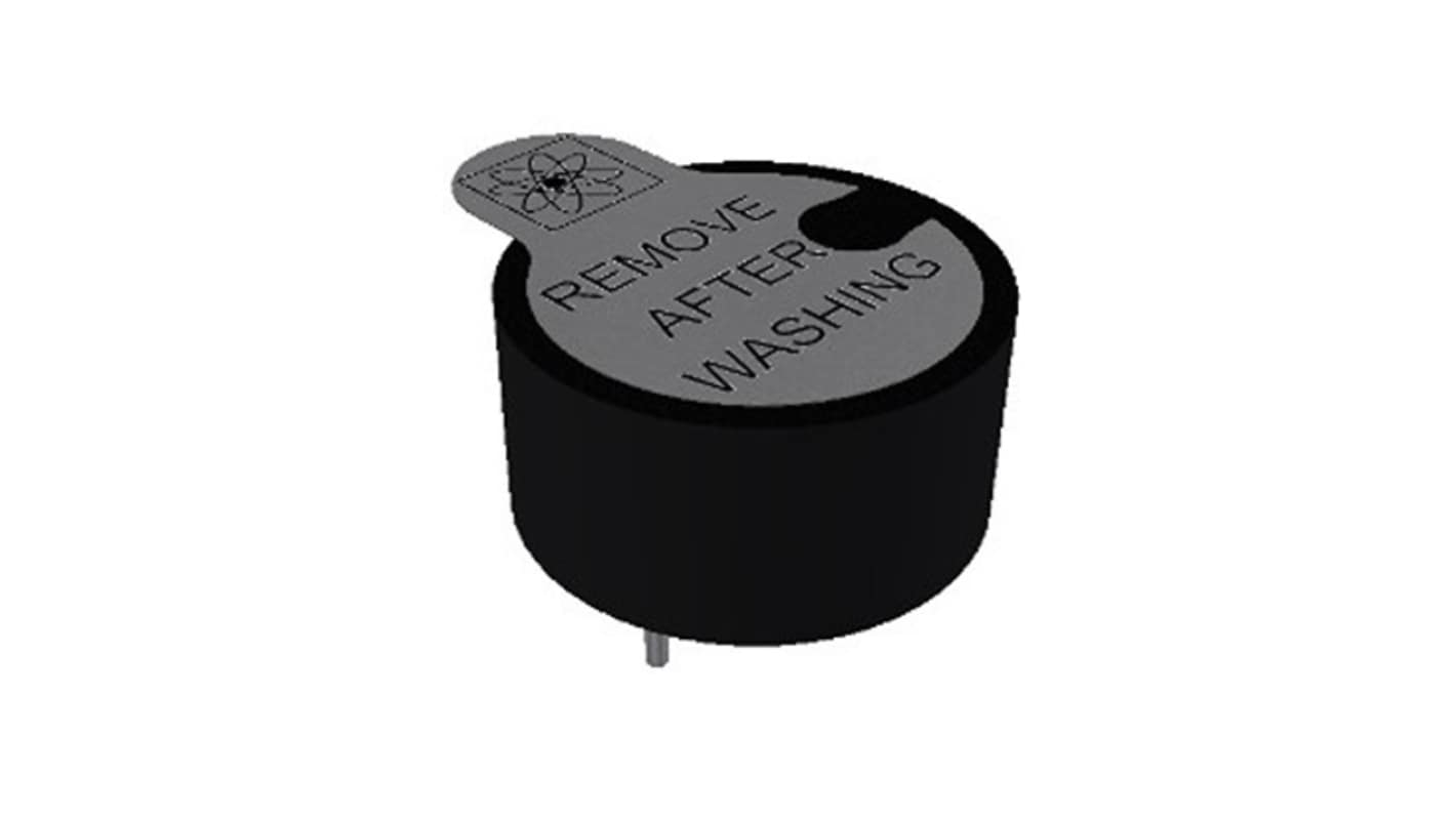 PUI Audio 80dB(A)压电蜂鸣器转换器, 通孔安装, 1V至20V电源, 外部驱动, 13.8 x 13.8 x 6.8mm