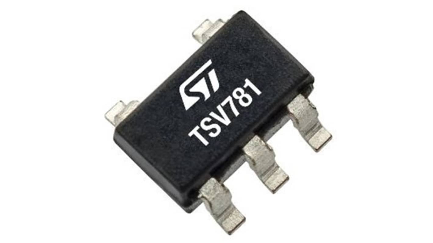TSV781ILT STMicroelectronics, Operational Amplifier, Op Amp, RRIO, 30MHz, 2.0 → 5.5 V, 5-Pin SOT23-5