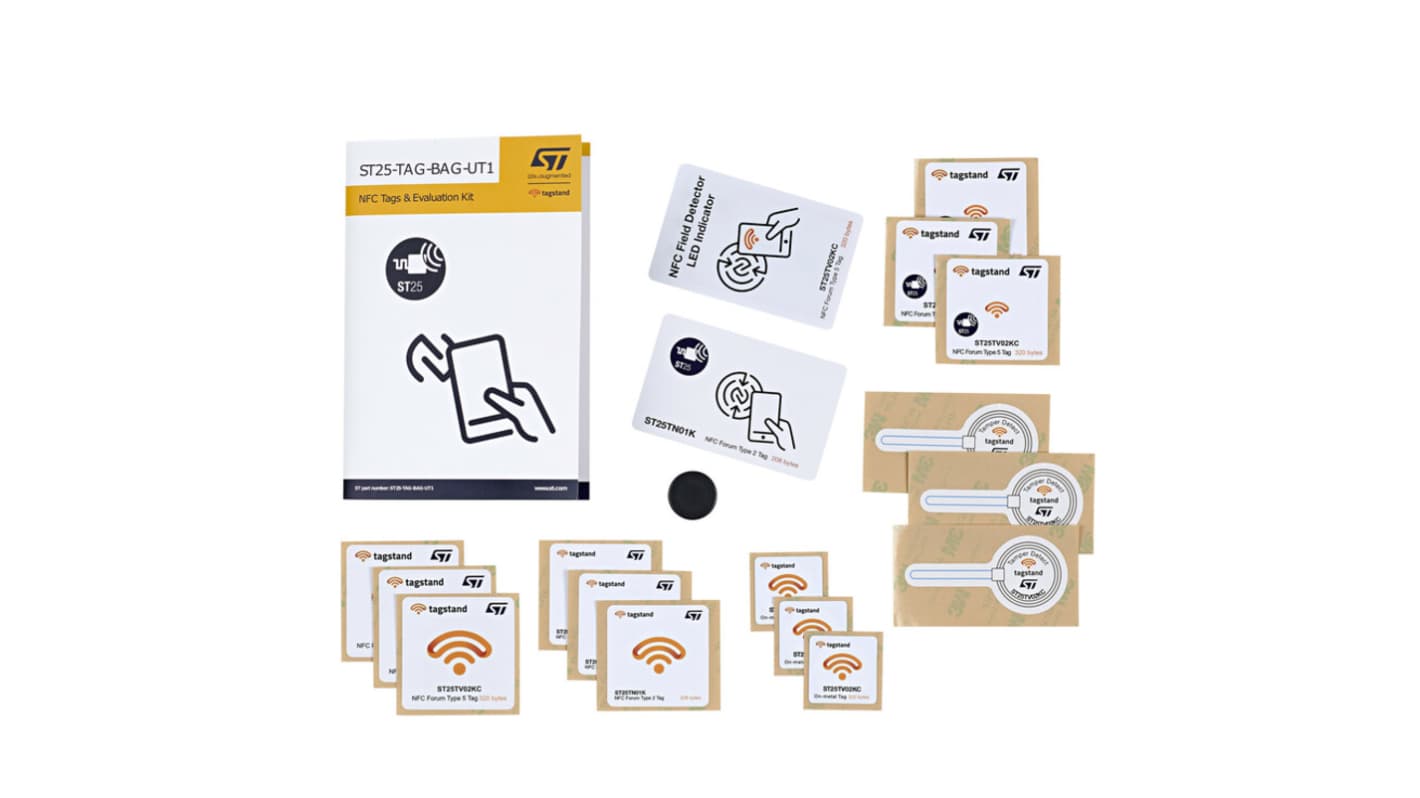 Kit di valutazione STMicroelectronics Set of ST25TV and ST25TN Series NFC Tags, NFC (Near Field Communication)