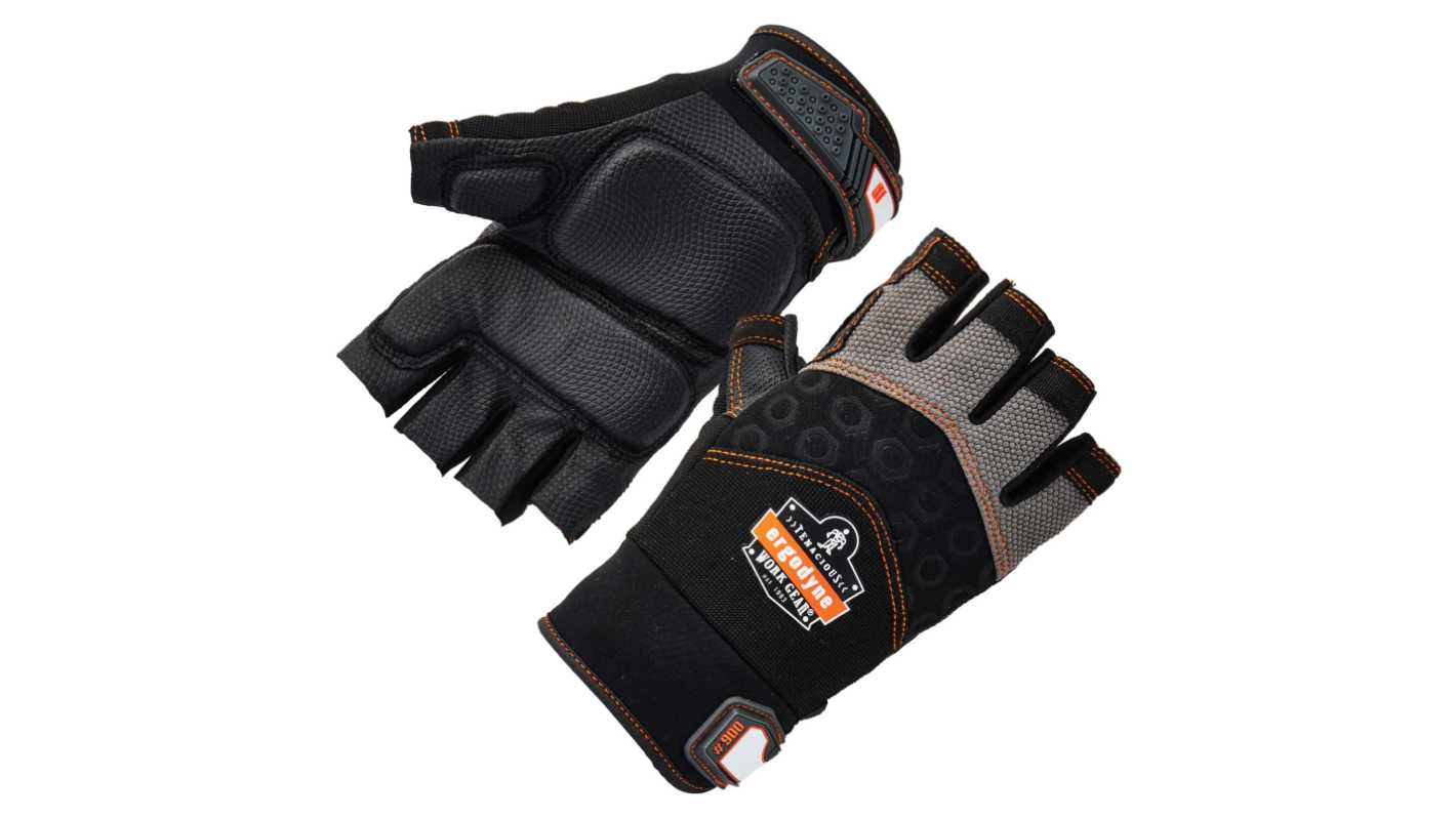 Ergodyne 900 Black Anti-Vibration Work Gloves, Size M