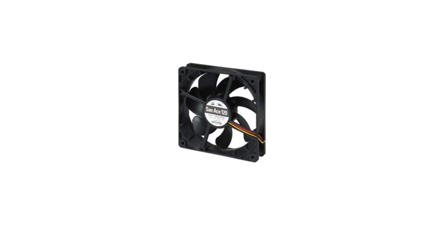 Sanyo Denki Axial Fan, 12 V dc, dc Operation, 70.6cfm, 2.28W, 190mA Max, 120 x 120 x 25mm