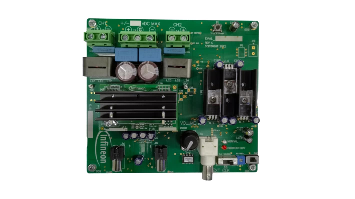 Infineon  EVAL_MA5302MS_200WX2 Evaluation Board for EVALMA5302MS200WX2TOBO1 for MA5302MS IC