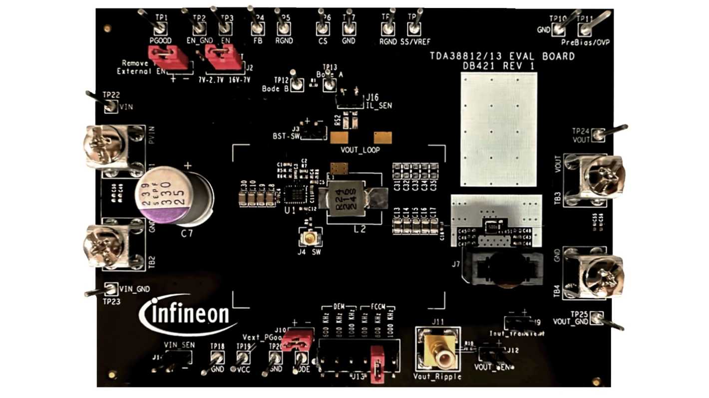 Infineon EVALTDA3881233VOUTTOBO1, EVAL_TDA38812_3.3VOUT Evaluation Board for TDA38812 for EVALTDA3881233VOUTTOBO1