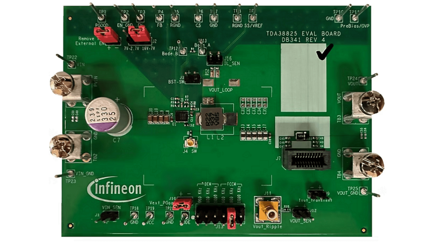 Infineon EVALTDA388255VOUTTOBO1, EVAL_TDA38825_5VOUT Evaluation Board for TDA38825 for EVALTDA388255VOUTTOBO1