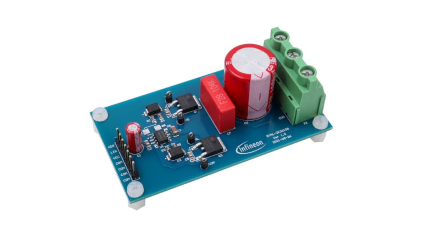 Infineon 電源,モーター / ロボティクス開発ツール, 評価ボード, ハーフブリッジドライバ, 2ED2106S06F 用, EVAL2ED2106TOBO1