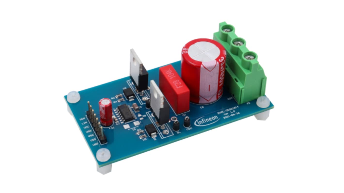 Infineon 電源,モーター / ロボティクス開発ツール, 評価ボード, ハーフブリッジドライバ, 2ED2106S06F 用, EVAL2ED21814TOBO1